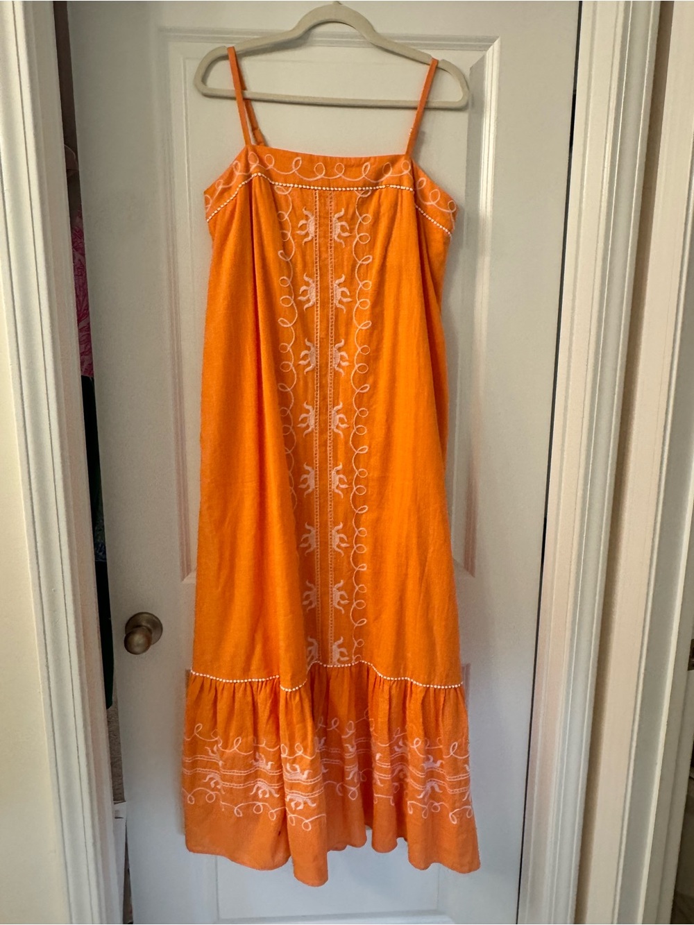 Lilly Pulitzer Orange Sleeveless Embroidered Dress - Picture 3 of 8